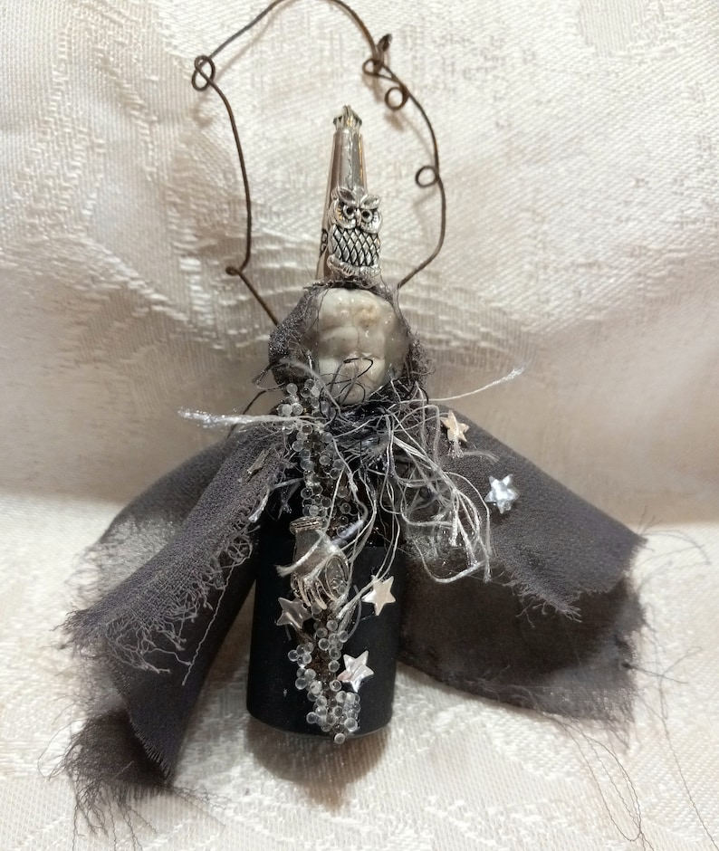 Assemblage Doll, Art Doll Wizards, Wraiths and Fairy God Mothers image 4