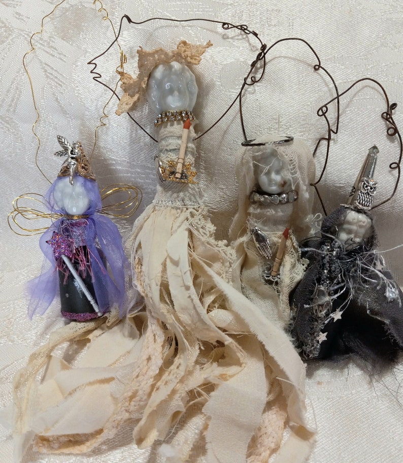 Assemblage Doll, Art Doll Wizards, Wraiths and Fairy God Mothers image 1