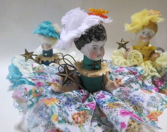 Assemblage Angel "Springtime"  Assemblage Art Doll, Antique Doll Parts, Vintage Style Art Doll