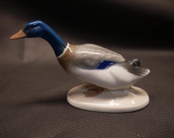 Figura de pato real de la colección clásica de porcelana fina Rosenthal Germany.