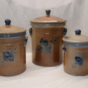 ROWE POTTERY ソルト・ガレイズド陶器製シュガーポット U.S.A.製 Rowe Pottery Canister Set - Etsy