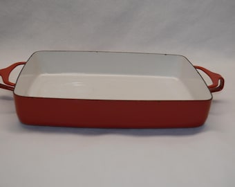 Mid Century Modern Dansk Kobenstyle Lasagne Kasserolle aus Emaille