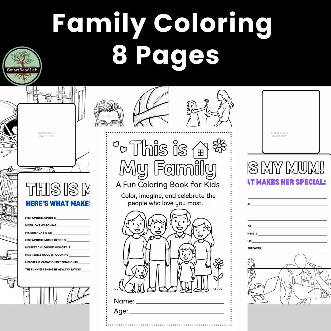 Family Coloring Worksheets, This is My Family Coloring, Preschool ...