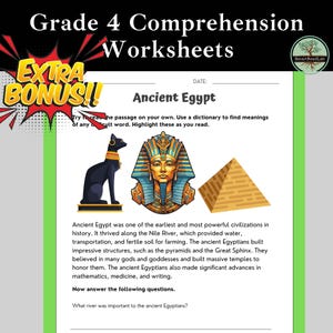 Grade 4 Reading Comprehension Worksheet - 4th Grade Reading Activities - Comprehension Passages with Activities-Homeschool Grade 4 Reading
