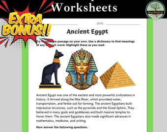 Feuille de travail de compréhension écrite de 4e année - Activités de lecture de 4e année - Passages de compréhension avec activités - Lecture à la maison de 4e année