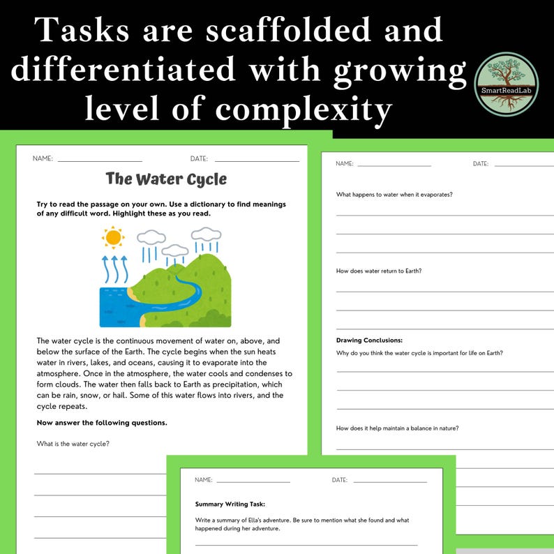 Grade 4 - 5 Reading Worksheets Bundle-4th and 5th Grade - Printable ...