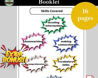 Grade 1-3 Reading Comprehension Worksheet, Reading Set Printable, Teachers Resource Grade 1-3, Homeschool Reading Resource,Reading Printable