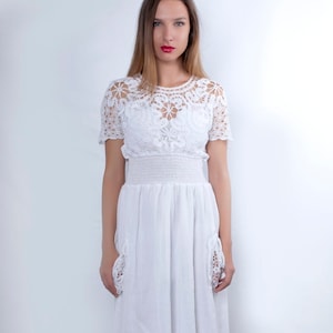 White Wedding Dress, Boho Wedding Dress, Plus Size Wedding Dress, Lace Wedding Dress, Bridesmaid Dress, Bridal Wedding Dress, Summer Wedding