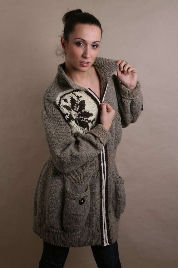Long Wool Cardigan, Women Cardigan, Casual Sweater, Winter Cardigan, Plus Size Clothing