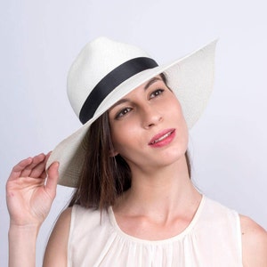 Panama Hat, Cream Hat, Women hat, Gatsby Hat, Men Hat, Elegant Hat, Retro Hat, Bohemian Hat, Unisex Hat, Trendy Hat, Fashion Hat, Sun hat image 2