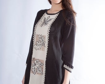 Tunic For Women, Embroidered Tunic, Plus Size Clothing, Ethno Clothing, Folklore Clothing, Festival Tunic, Tribal Clothing, Long Sleeve