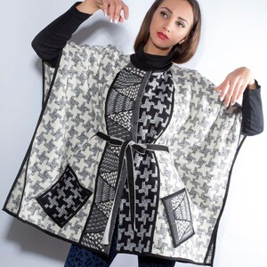 Poncho Cape, Winter Coat, Wool Coat, Cape Coat, Wool Clothing, Plus Size Coat, Oversized Coat, Clothing, Kimono Coat, Plus Size, Avant Garde