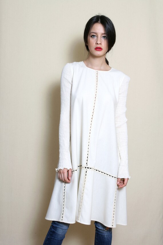 robe blanche laine