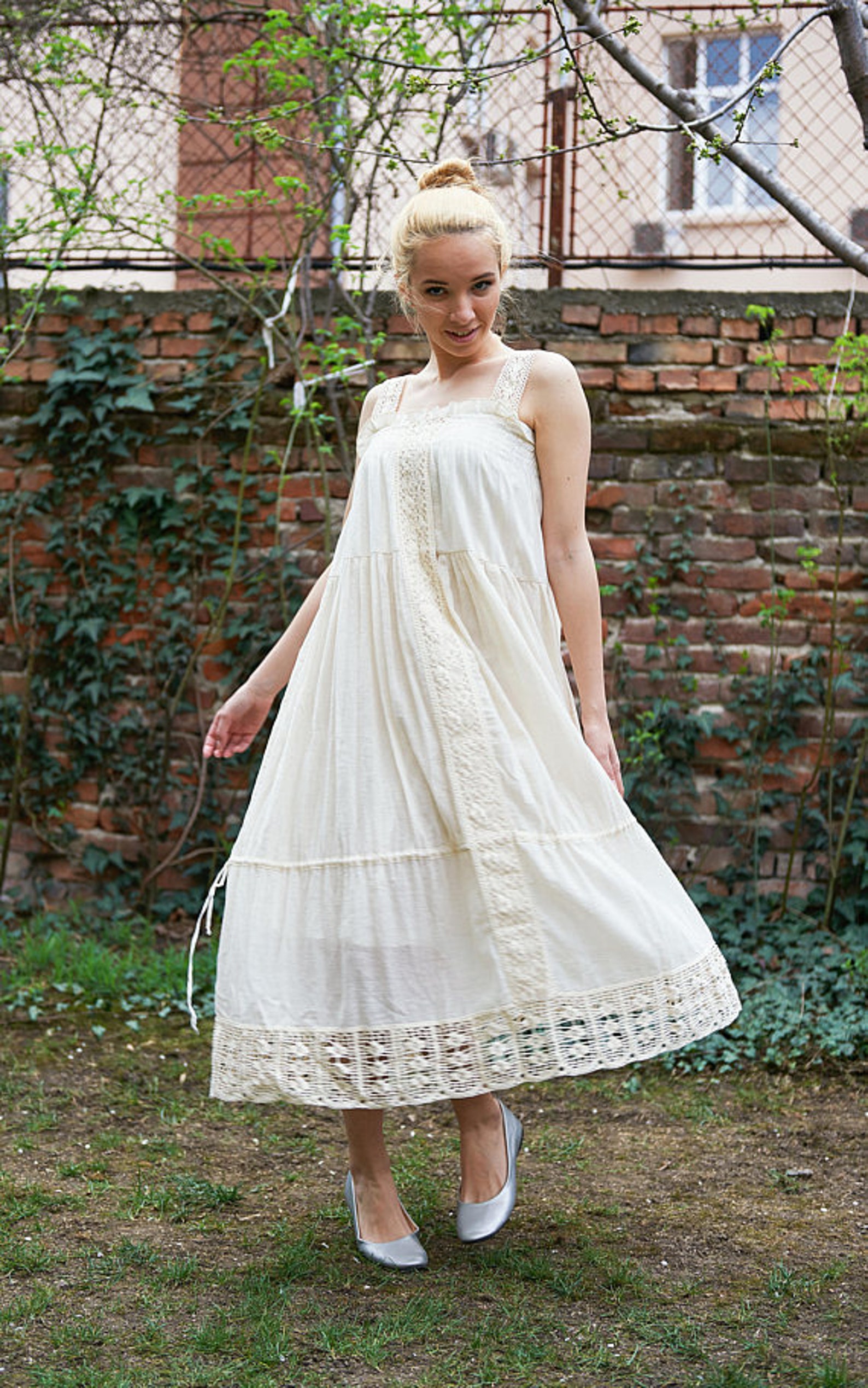 Plus Size Wedding Dress Boho Wedding Dress Embroidered - Etsy