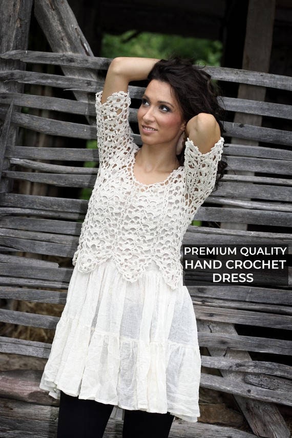white crochet dress plus size White Tunic, Crochet Dress, Boho Wedding Dress, Plus Size Clothing, White Boho Dress, White Dress, Crochet Clothing, Lace Dress, Knitwear