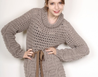 Sweater Dress, Loose Knit, Women Sweater, Organic Wool Clothing, Women Winter Sweater, Plus Size Pullover,Maxi Sweater,Warm Sweater,Knitwear