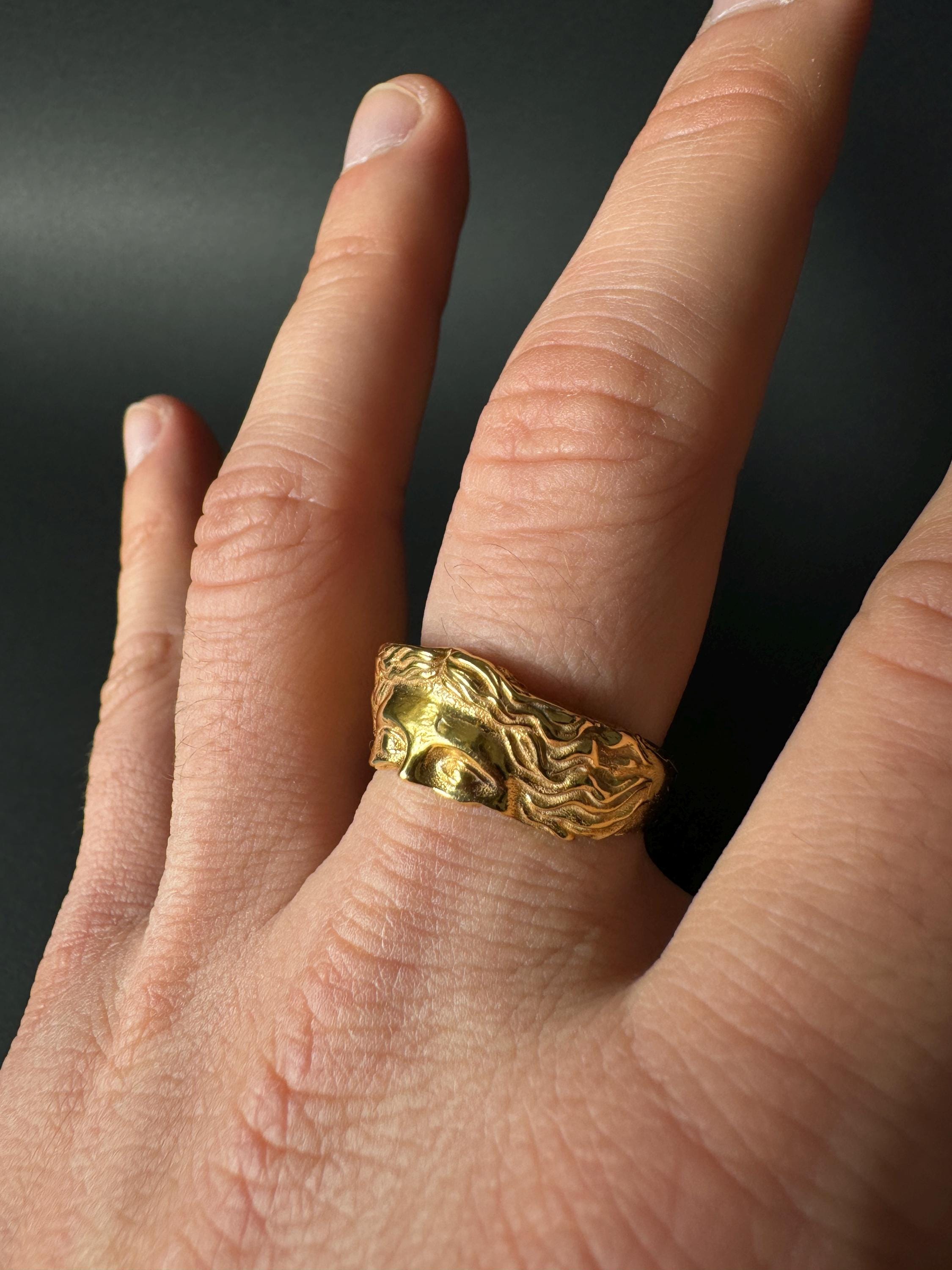 ゴールデン・ミロのヴィーナス・リング：925スターリングシルバーの