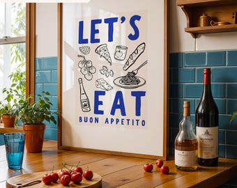 Printable Wall Art Italian Restaurant Poster Cooking Display Italian Accent Home Decor Food Print Kitchen Room Cooking Sign Dining Space Art