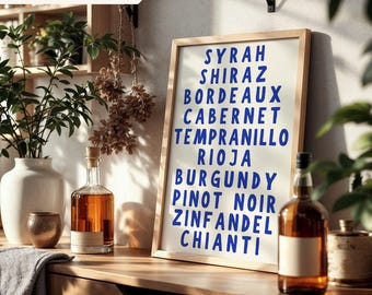 Wino Wydrukuj Natychmiastowe Pobieranie Butelka Wina Koktajl Plakat Bar Sztuka Koktajl Sztuka Ścienna Bar Koszyk Sztuka Alkohol Plakat Wydrukuj Ścienna Sztuka Czerwone Wino