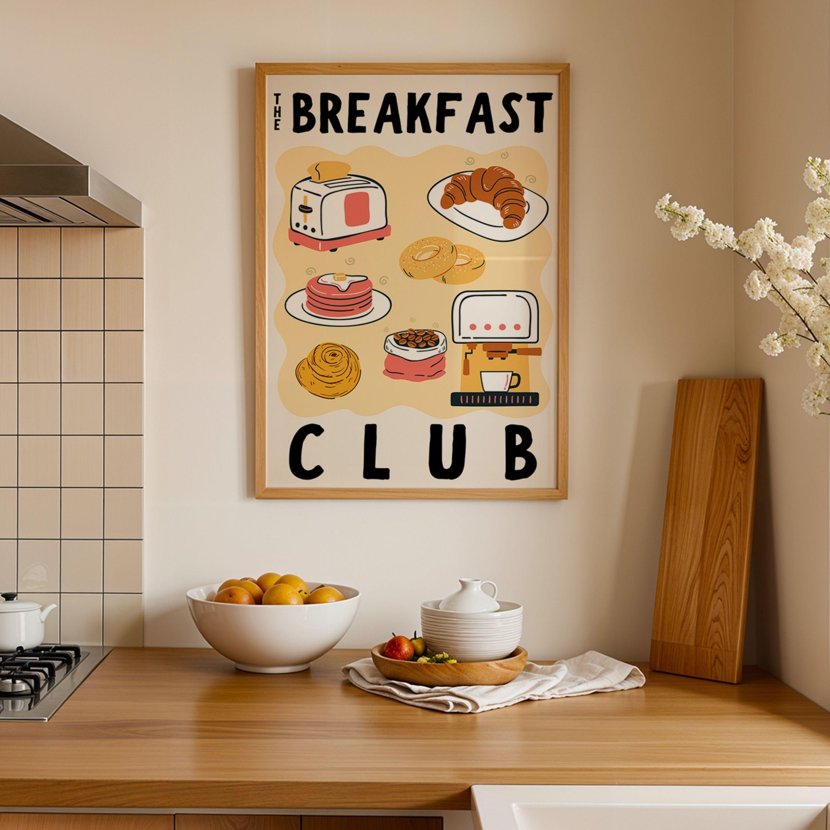 kitchen wall art set retro pie vintage printable... Vintage Kitchen Decor Printable Retro Art Breakfast Wall Print 1950s ...