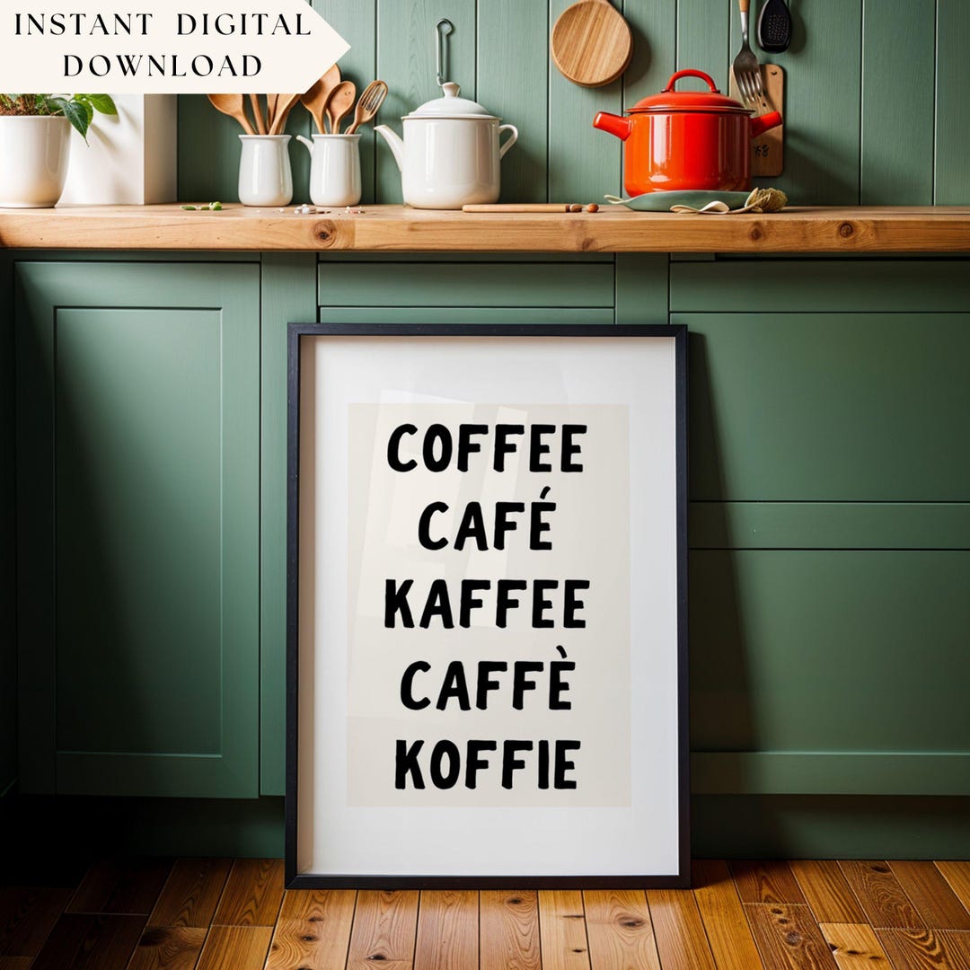 kitchen print, coffee & cake | kitchen prints, wall... Coffee Print Cafe Instant Download Restaurant Wall Breakfast Nook Space ...