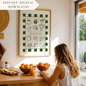 Morning Print Cafe Restaurant Wall Breakfast Nook Space Design Home Display Kitchen Accent Room Art Cafe Print Kitchen Wall Art Room Display