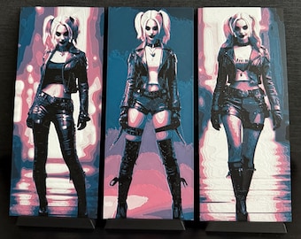 Harley Quinn 3D Bookmarks: Playful Charm, Bold Confidence (Pack of 3)