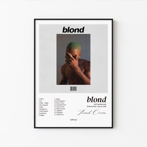Póster de Frank Ocean/ Póster de portada de álbum/ Pósteres de portada de álbum/ Póster de Rod Wave/ Frank Ocean, Para él, Drake, Placa de Spotify, SZA, Regalo para ella