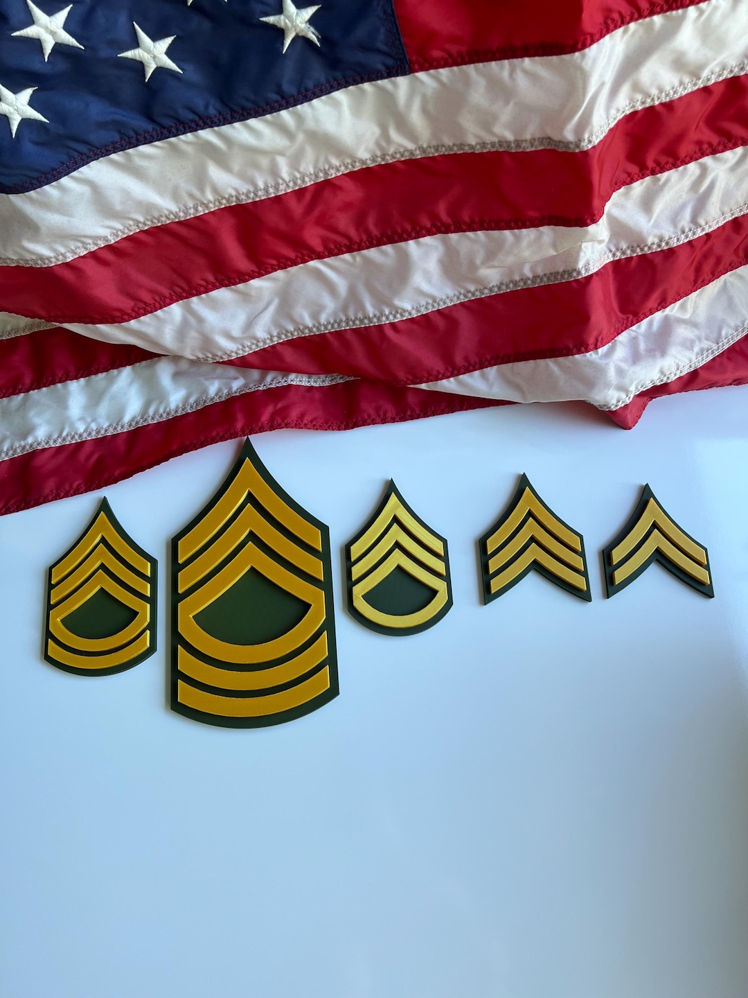 Rank Display Examples Army Rank Display – E-4 to E-9 | Military Gift | Promotion, Retirement ...