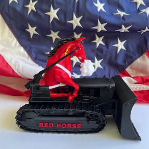 Us Air Force RED HORSE display – 3D Printed Military  Art – Civil Engineer Squadron Gift – USAF Decor