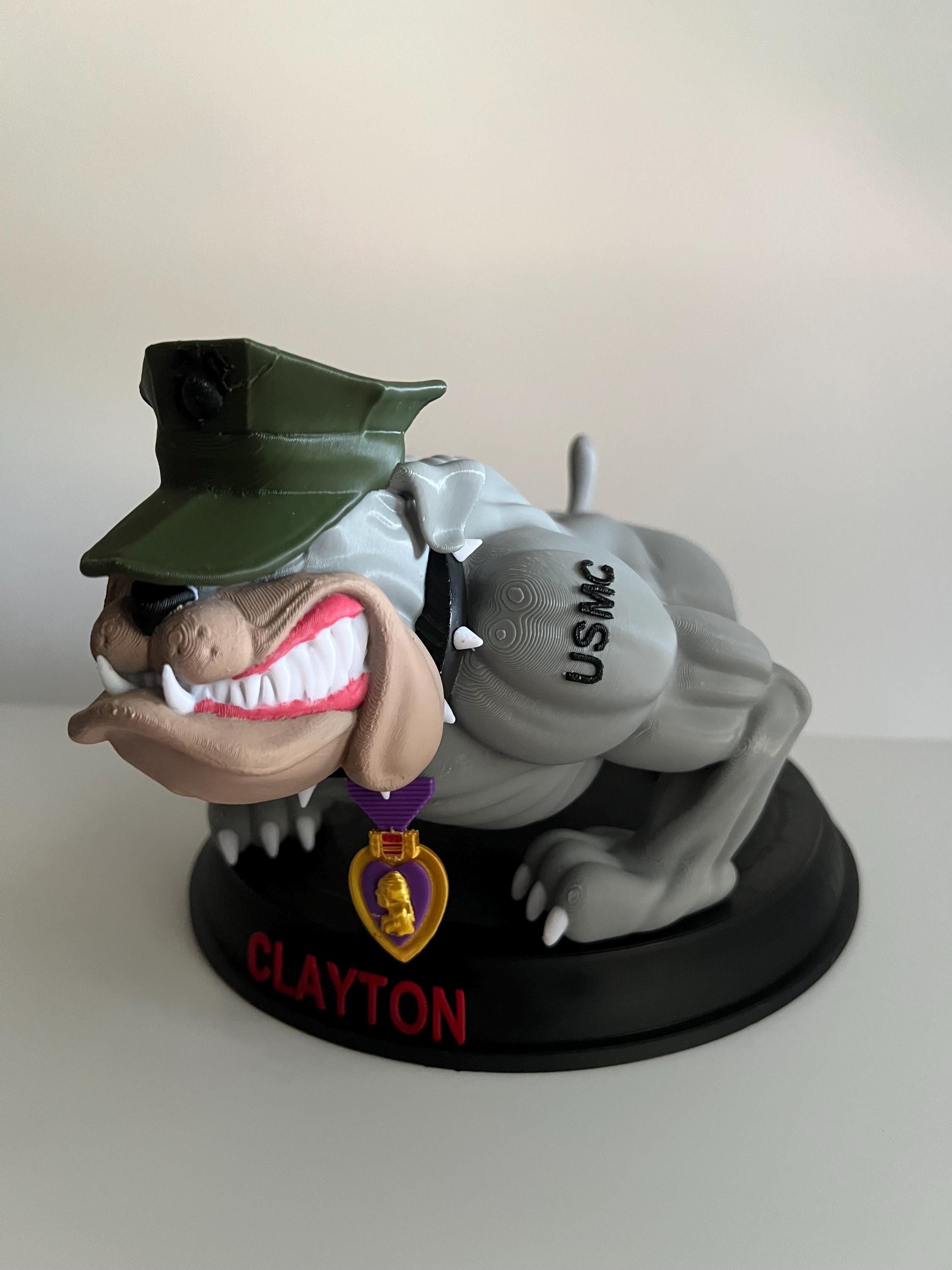 G*i様 U.S. MARINE 犬の陶器置物