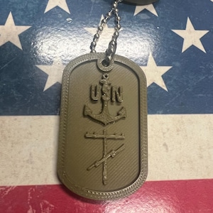 Seabee-dog tags- Construction electrician-CE-Chief