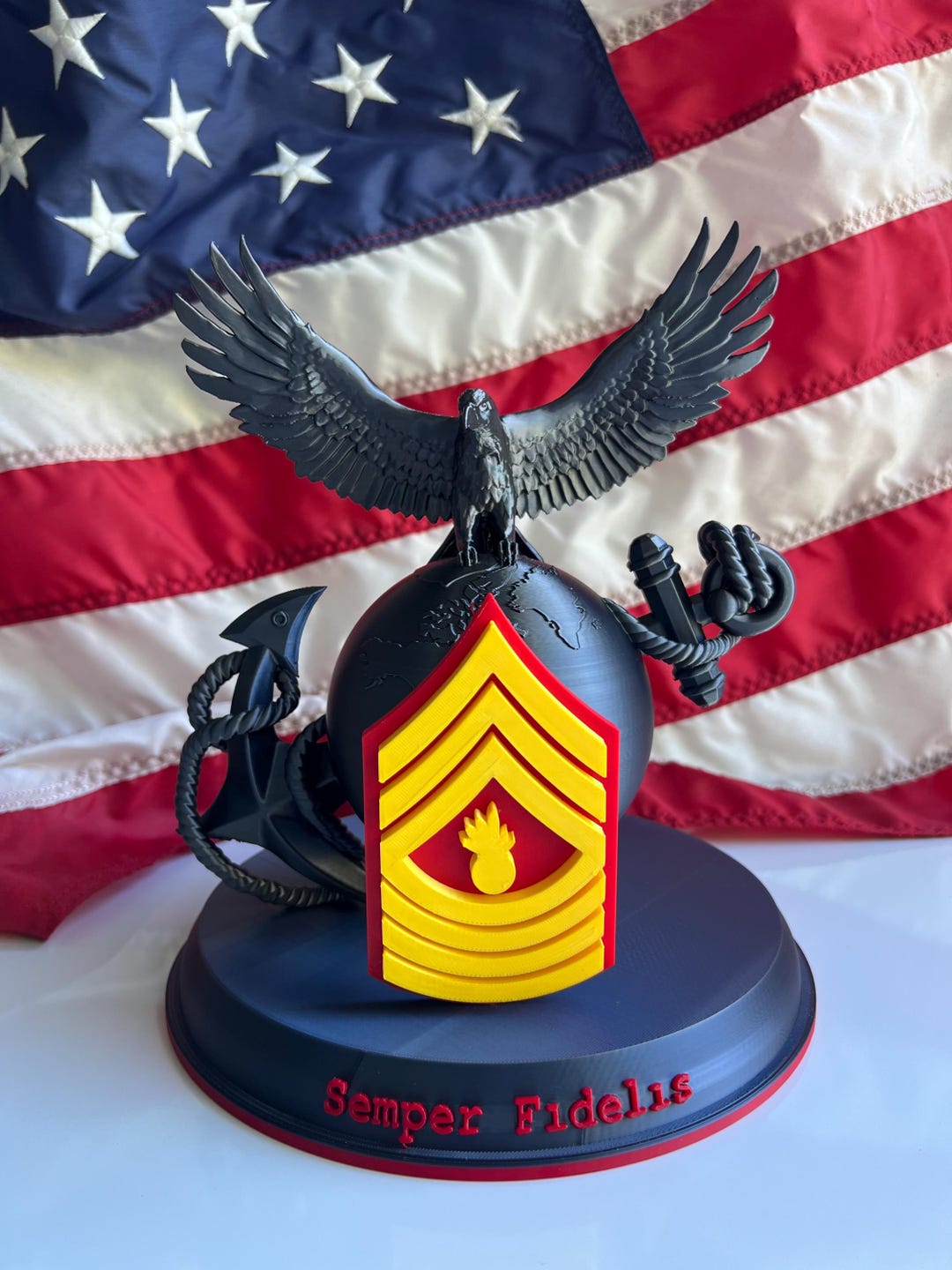 USMC EGA Custom Display With Rank – Semper Fidelis - Etsy