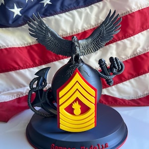 USMC EGA  Custom Display with Rank – Semper Fidelis