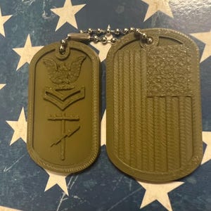 Seabee-dog tags-construction electrician-Seabee CE