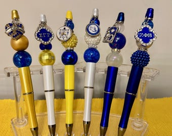 Beaded Pen: Sorority colors inspired