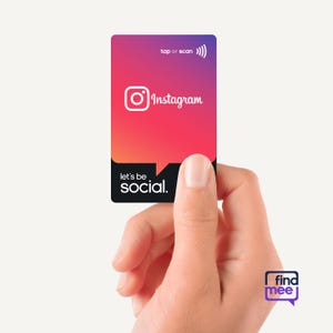 Tarjeta de presentación NFC personalizada para Instagram, redes sociales, código QR de doble cara, nombre personalizado - Por FindMee