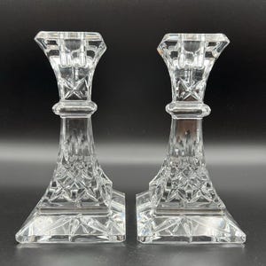 Waterford Crystal Lismore 6&quot; Candlestick Candle Holders 107633 Pair
