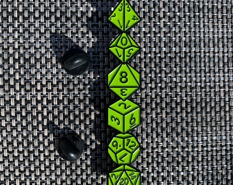 DND d20 stacked dice enamel pin