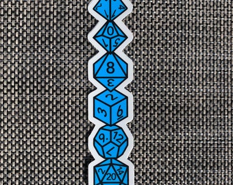 DND d20 stacked dice sticker