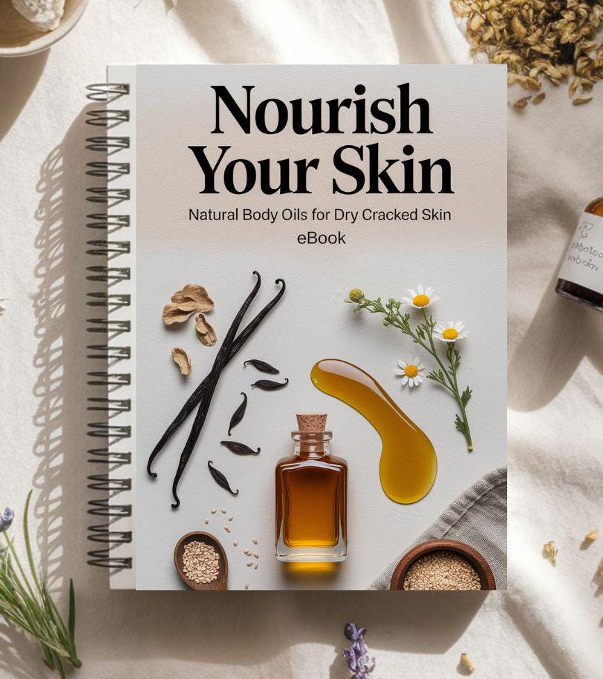 25 Nourish Your Skin: Natural Body Oils for a Healthy Glow | Ebook with 25 Recipes + 5 Bonus Recipes | Digital Download