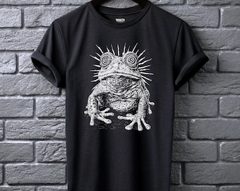 Trippy Toad Tee Psychedelic Frog Shirt Alt Clothing for Men Weirdcore Rave Aesthetic