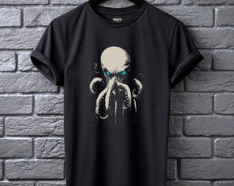 Cthulhu Awakens Tee Eldritch Horror Shirt Alt Clothing for Men Cosmic Lovecraft Graphic