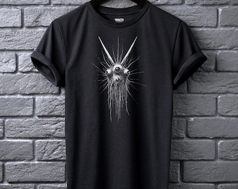 Oddity Bio Mechanical Eye Graphic Tee Dark Gothic Mens T Shirt