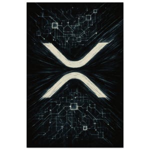 Retro Circuit XRP - Decorazione cripto al neon anni '80