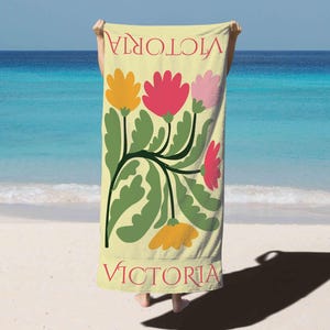 Personalisiertes Strandtuch mit Namen - Personalisiertes Pool-Handtuch für Kinder oder Erwachsene, ideales Sommergeschenk