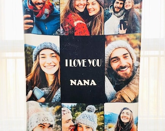 Custom Couples Photo Blanket - Personalized Picture Throw for Anniversary, Wedding, or Valentine's Day - Soft, Cozy