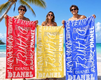 Personalized Home Gift Beach Towel, Bathroom Accessories, Quick Dry Pool Towel, Gifts For Women