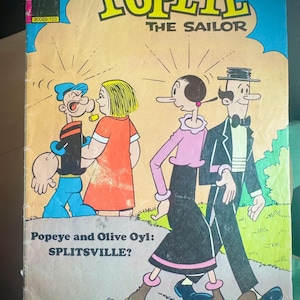 Vintage Popeye & Olive Oyle Splitsville (1981) - Politisch inkorrektes - Sammlerstück Comic Nr. 162