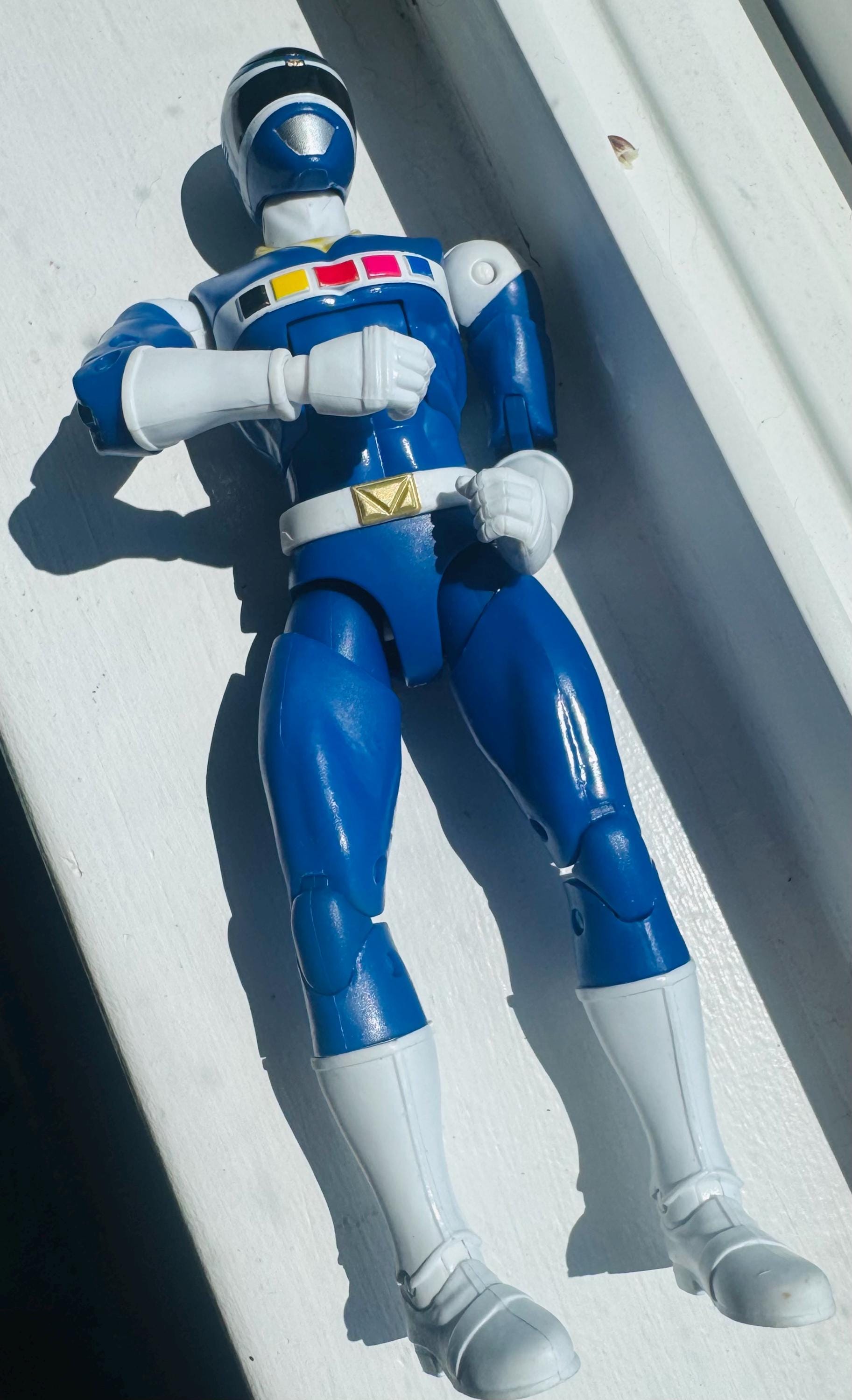 Blue Ranger Vintage Power Rangers Action Figure (no accessories) - 6” - In Space Series (1997) Bandai - Blue Lightstar